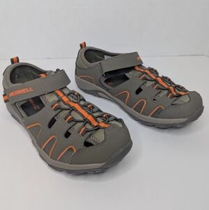 Merrell Hydro H2O Sandals Boy's Size 5 Gray & Orange
